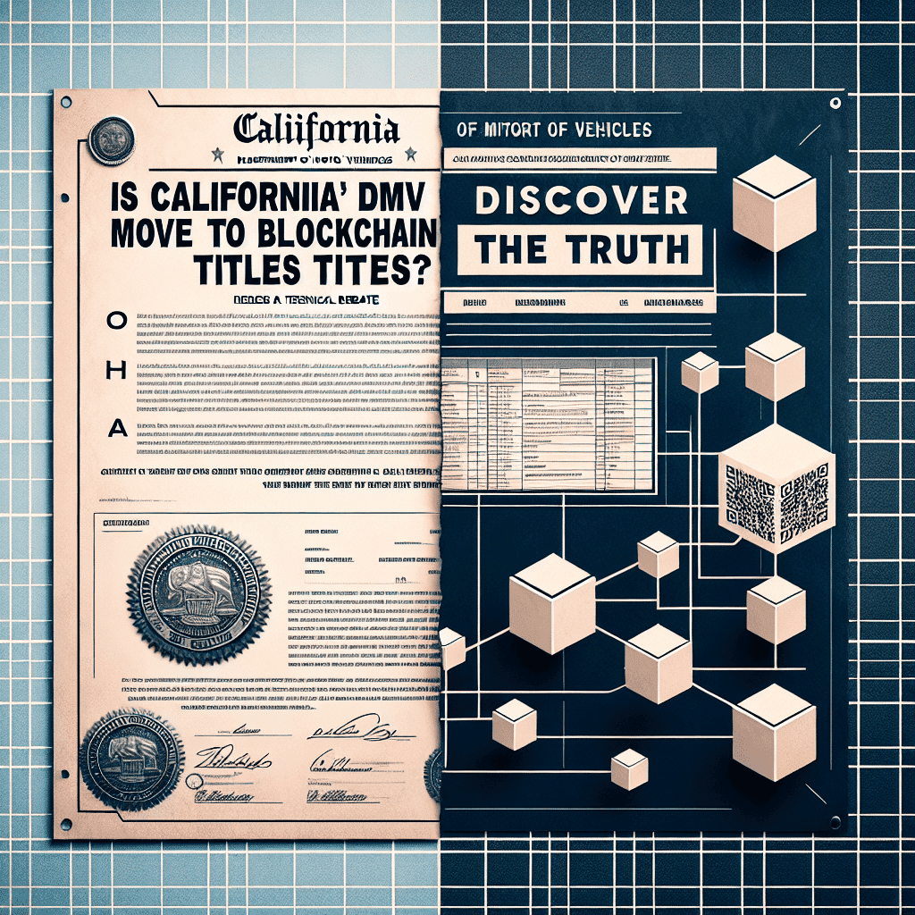 Is California's DMV Move to Blockchain Titles Just for Show? Discover the Truth