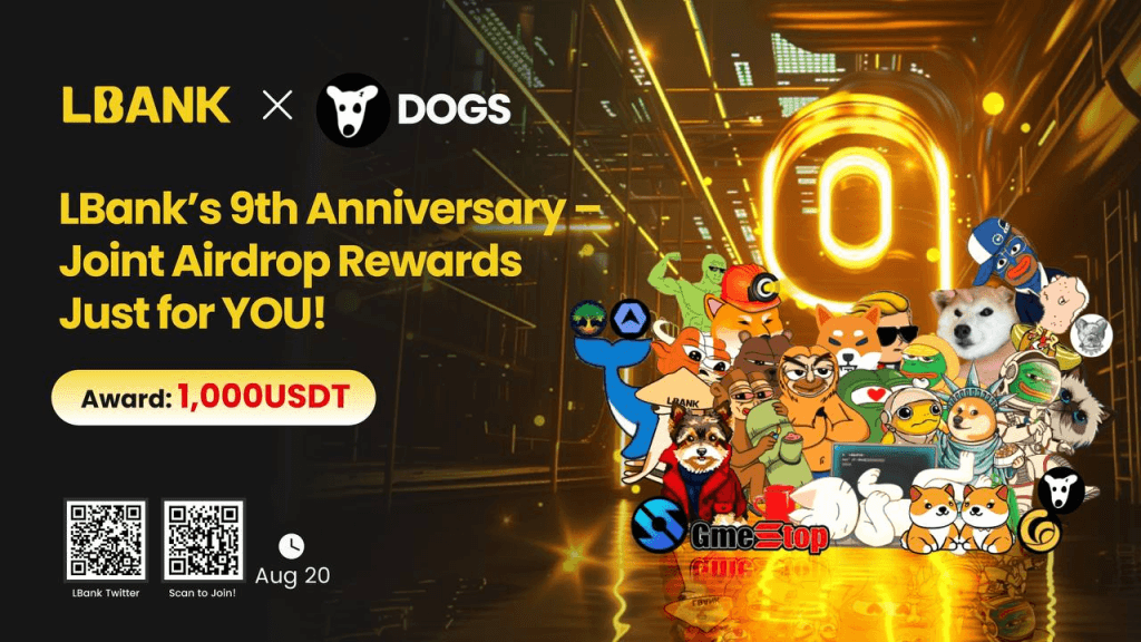 3 Ways $DOGS and LBank Amp Up Your Joy: Celebrate 9 Years with USDT Rewards