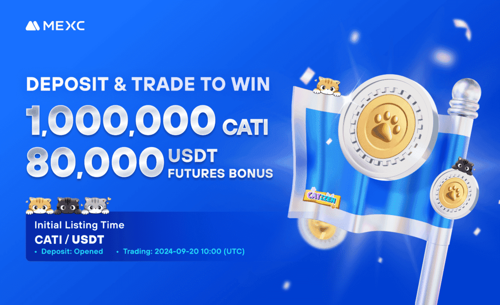 Win Big with MEXC: Trade CATI Now for a Chance at $1M CATI & $80K in Bonuses!