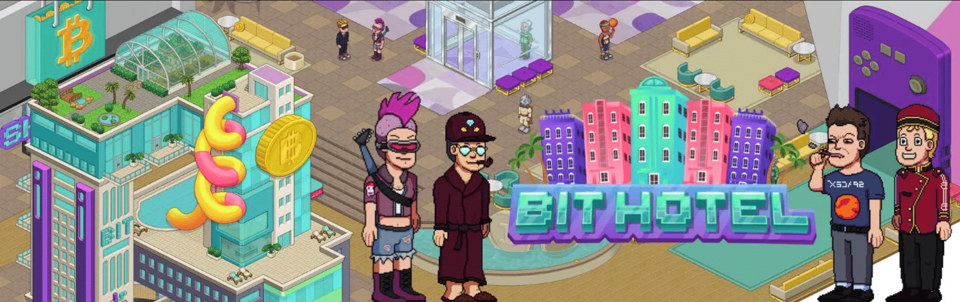 Bit Hotel é um jogo NFT online na Rede Ferrum com dinâmica social do tipo &quot;jogue para ganhar&quot;, onde os jogadores coletam itens NFT para ganhar recompensas.