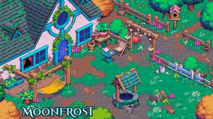 Moonfrost é um jogo multijogador 2D, gratuito para jogar, jogar para ganhar, simulação de vida e RPG para celulares e PCs.