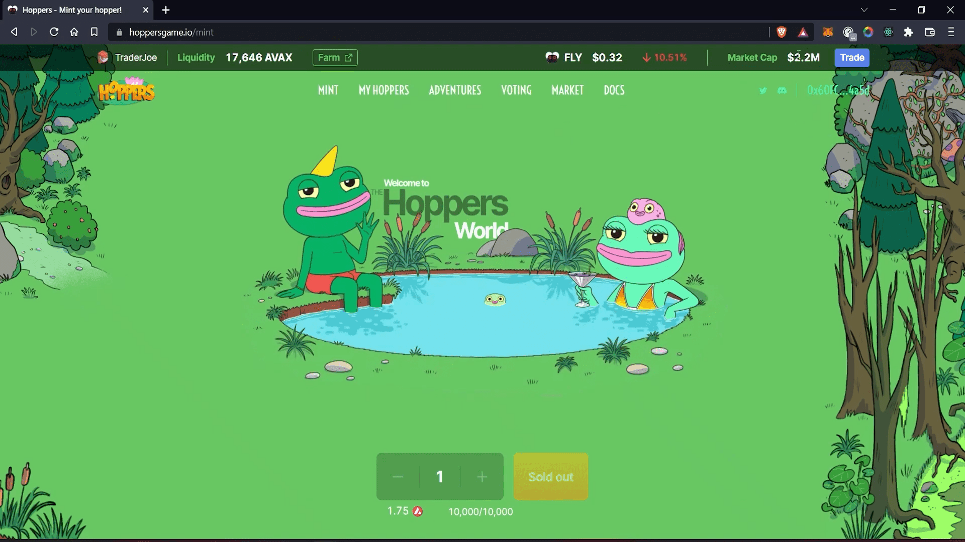 Hoppers Game NFT Game Hoppers Game é um jogo inativo onde os jogadores apostam seus Hopper NFTs em diferentes aventuras para ganhar $ FLY.
