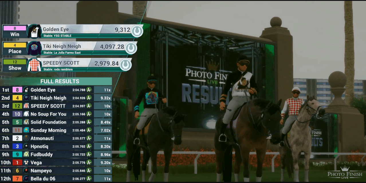 Photo Finish LIVE é um jogo de corrida de cavalos virtual onde você pode competir contra outros proprietários da vida real e criar gerações de cavalos descendentes únicos.