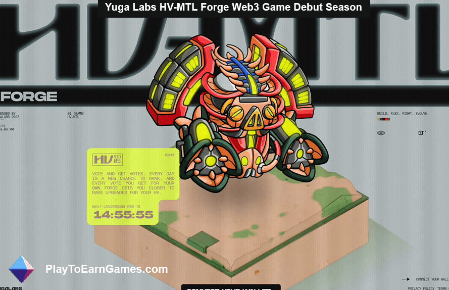 Temporada de estreia do jogo Yuga Labs HV-MTL Forge Web3