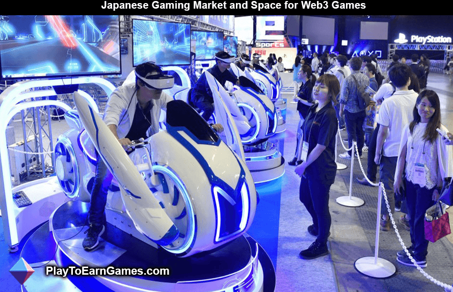 Mercado japonês de jogos e espaço para jogos Web3