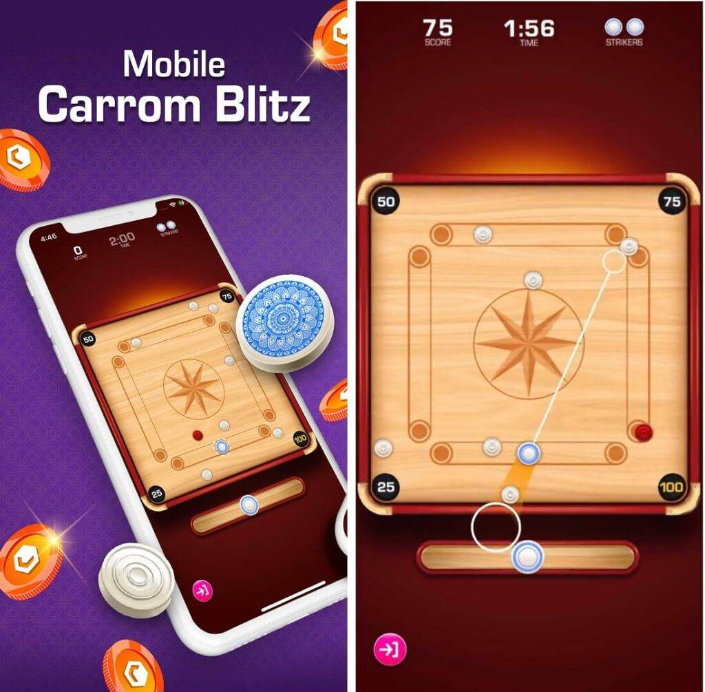 Carrom Blitz: Jogue por $RLY Tokens - Jogo Android com Blockchain